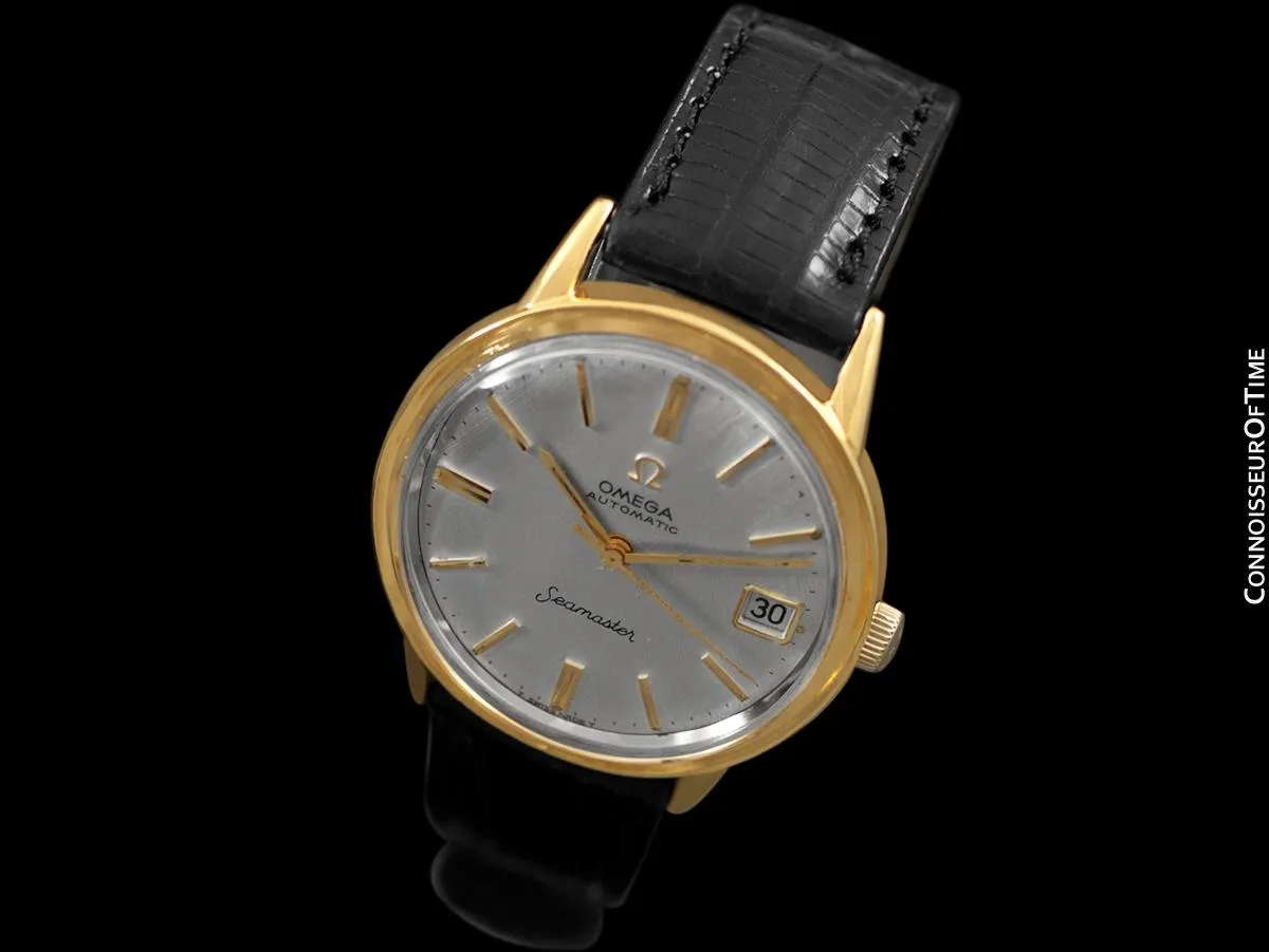 1966 Omega Seamaster Rare Cal. 560 Vintage Mens Watch, Automatic, Date - 18K Gold Plated