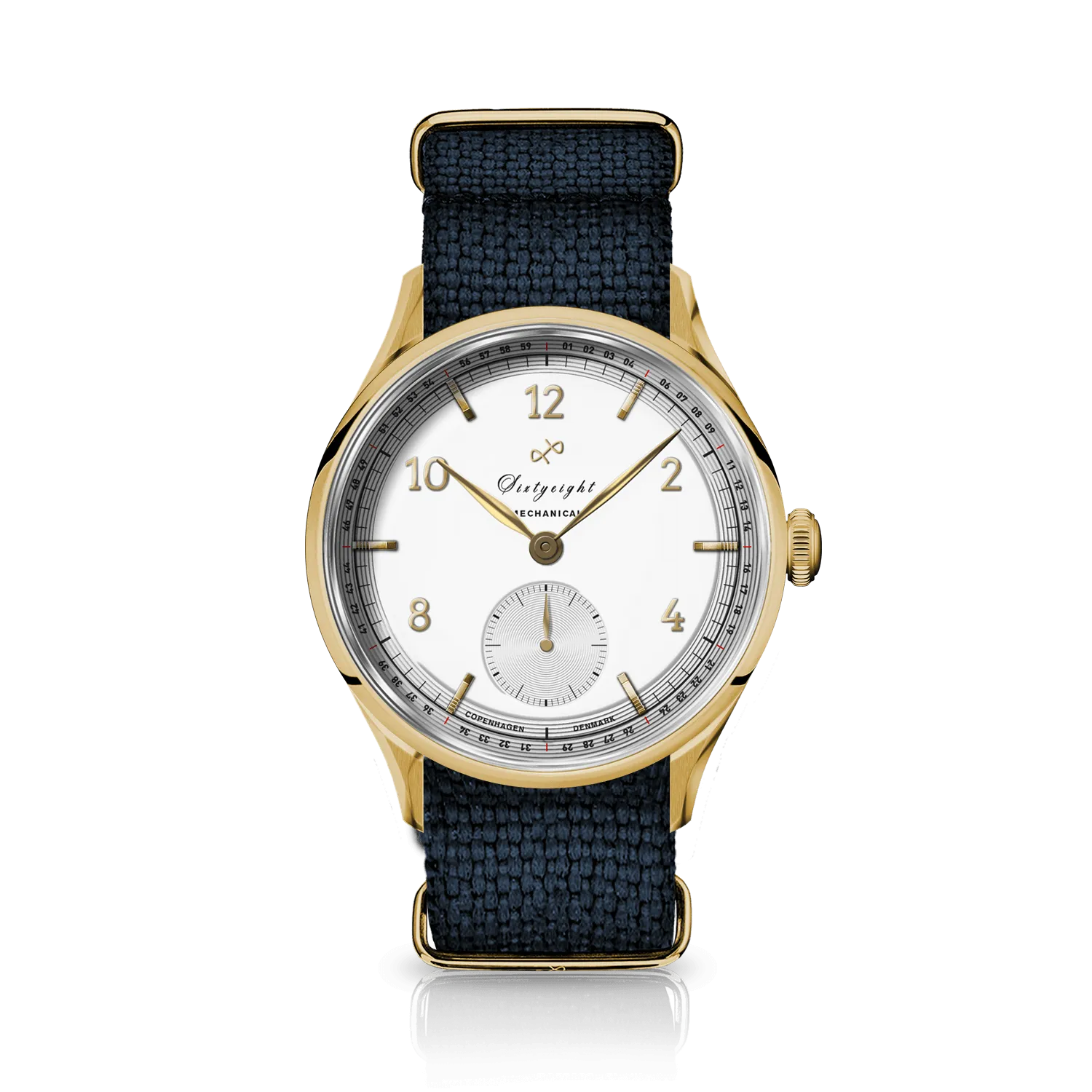 1968 Mechanical (Hand-Wound), Gold / White