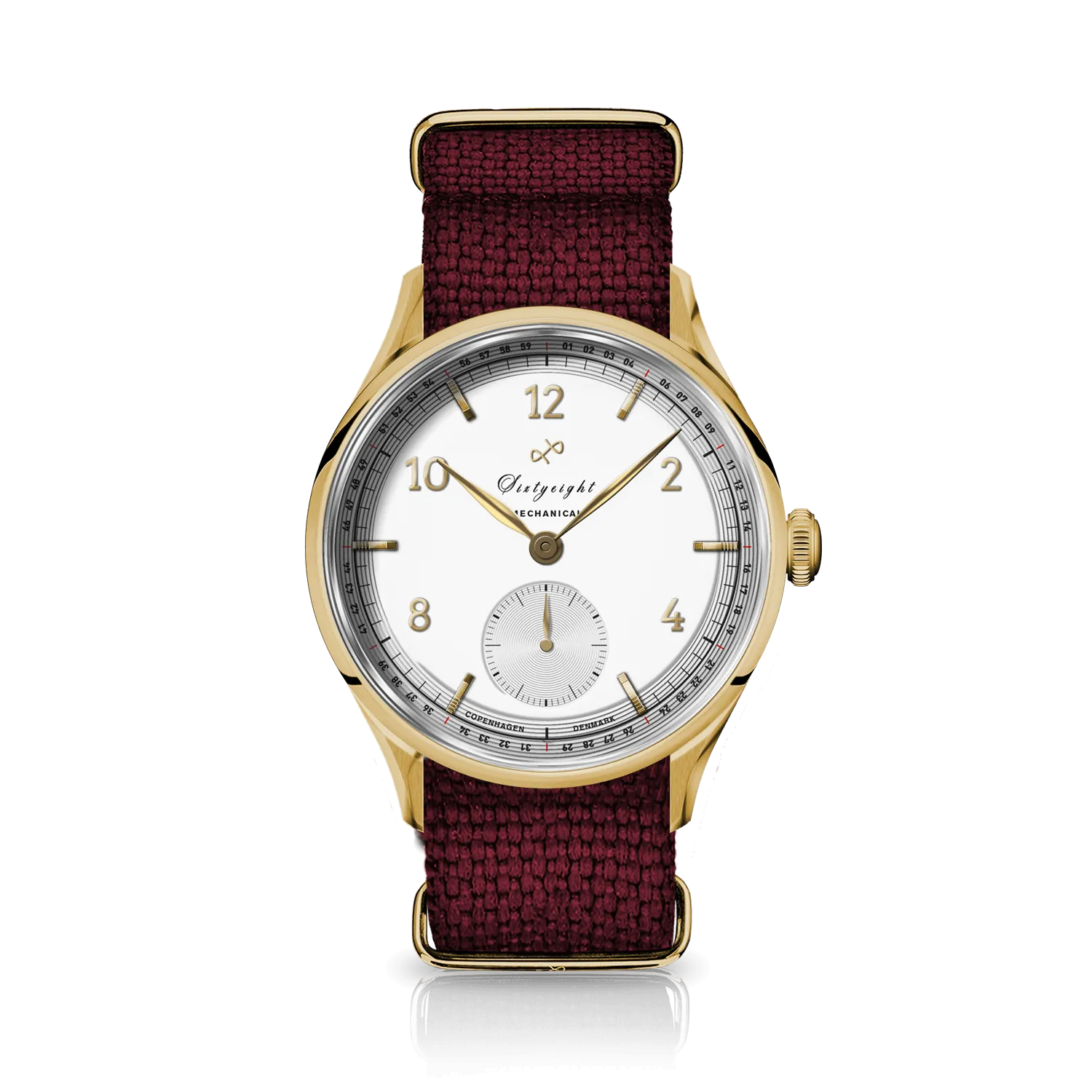 1968 Mechanical (Hand-Wound), Gold / White