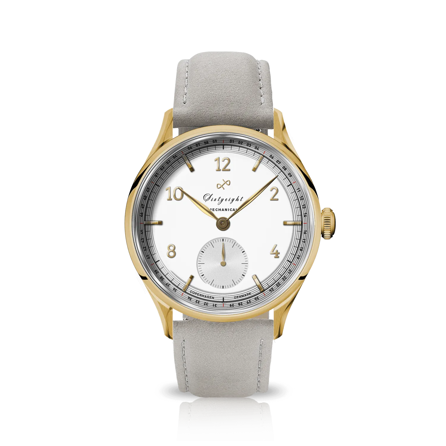 1968 Mechanical (Hand-Wound), Gold / White