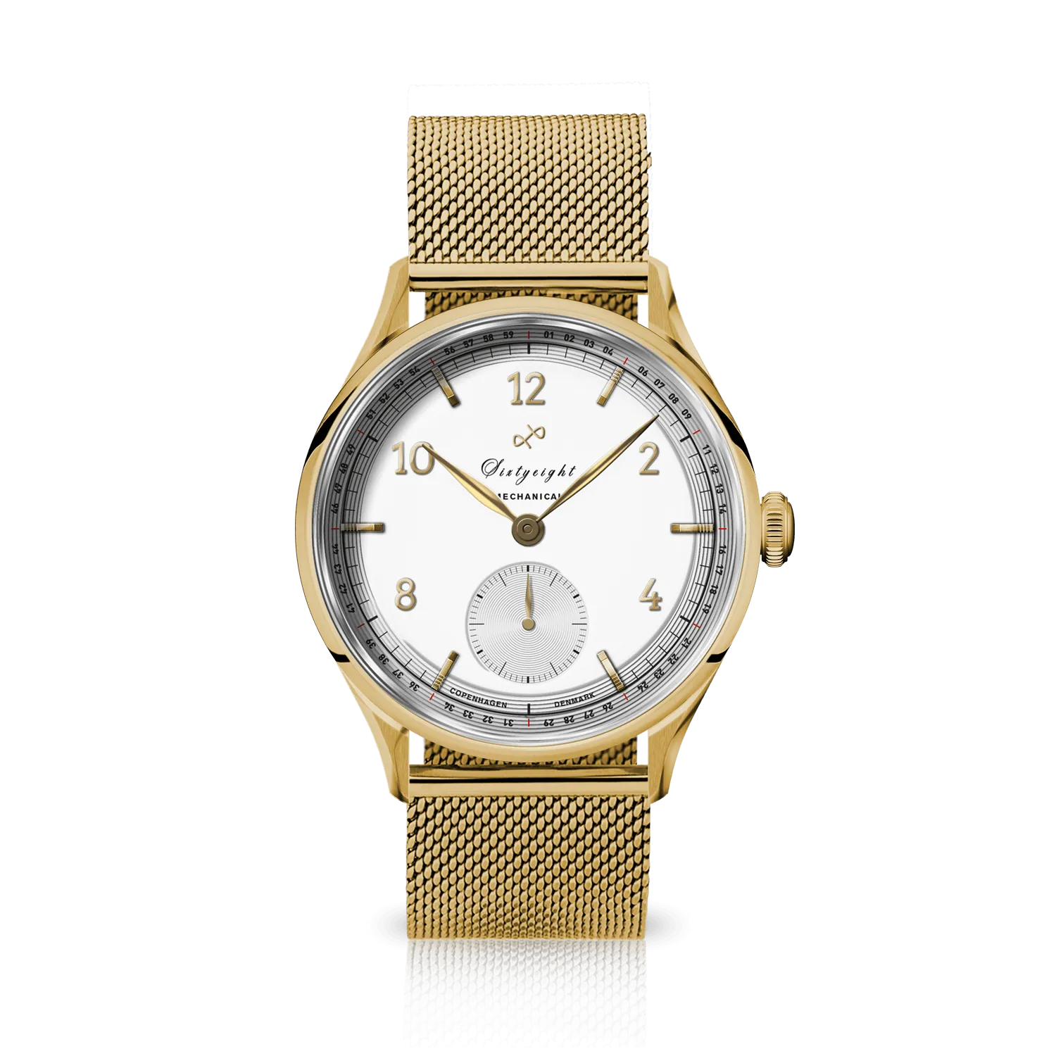1968 Mechanical (Hand-Wound), Gold / White