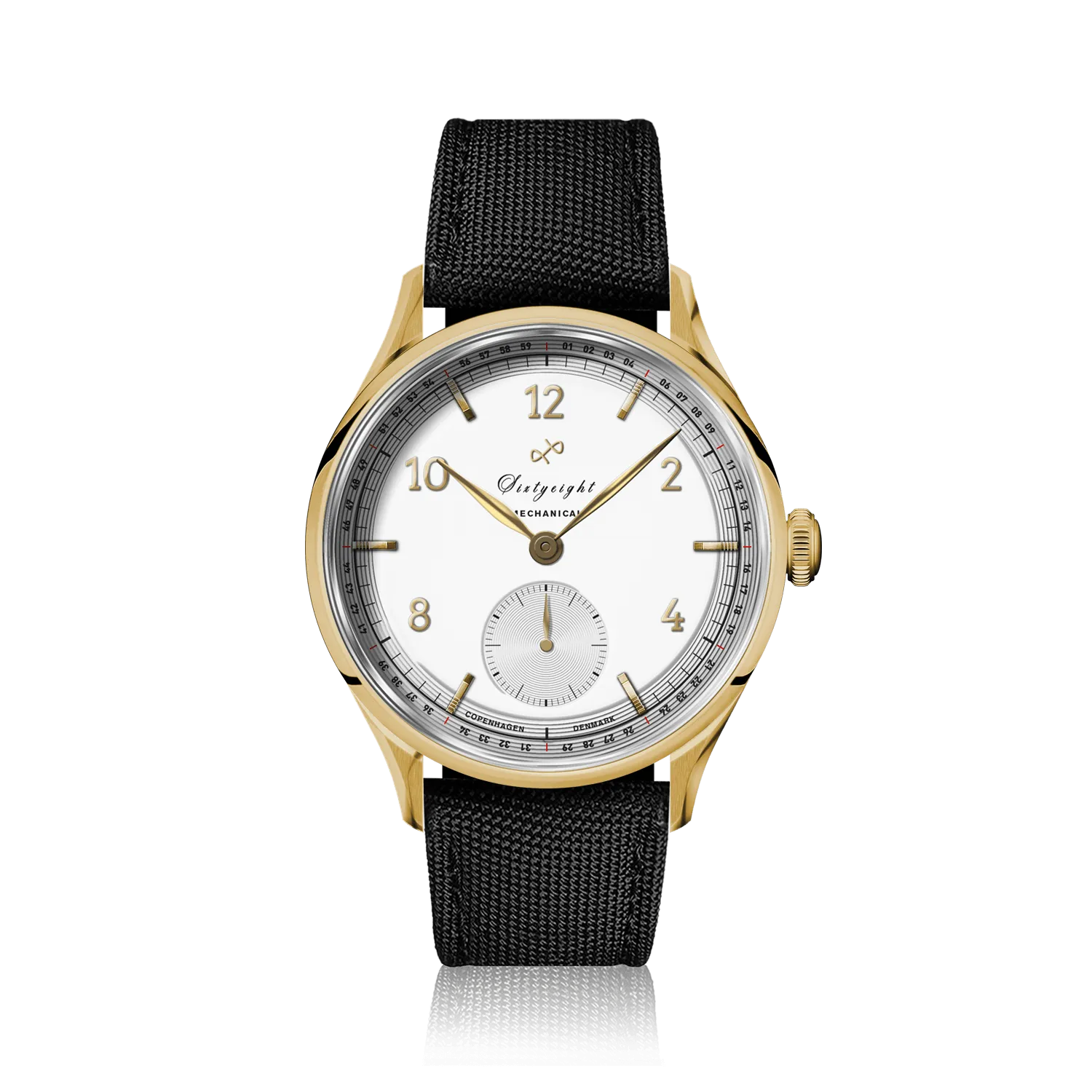 1968 Mechanical (Hand-Wound), Gold / White