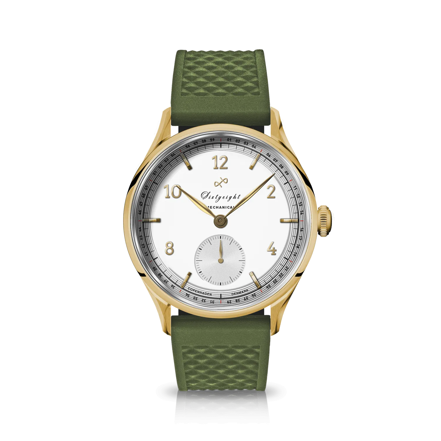 1968 Mechanical (Hand-Wound), Gold / White