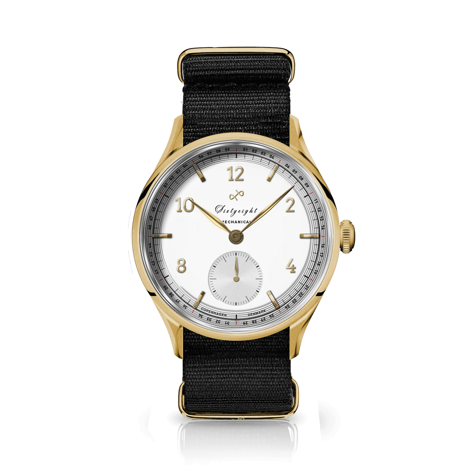 1968 Mechanical (Hand-Wound), Gold / White