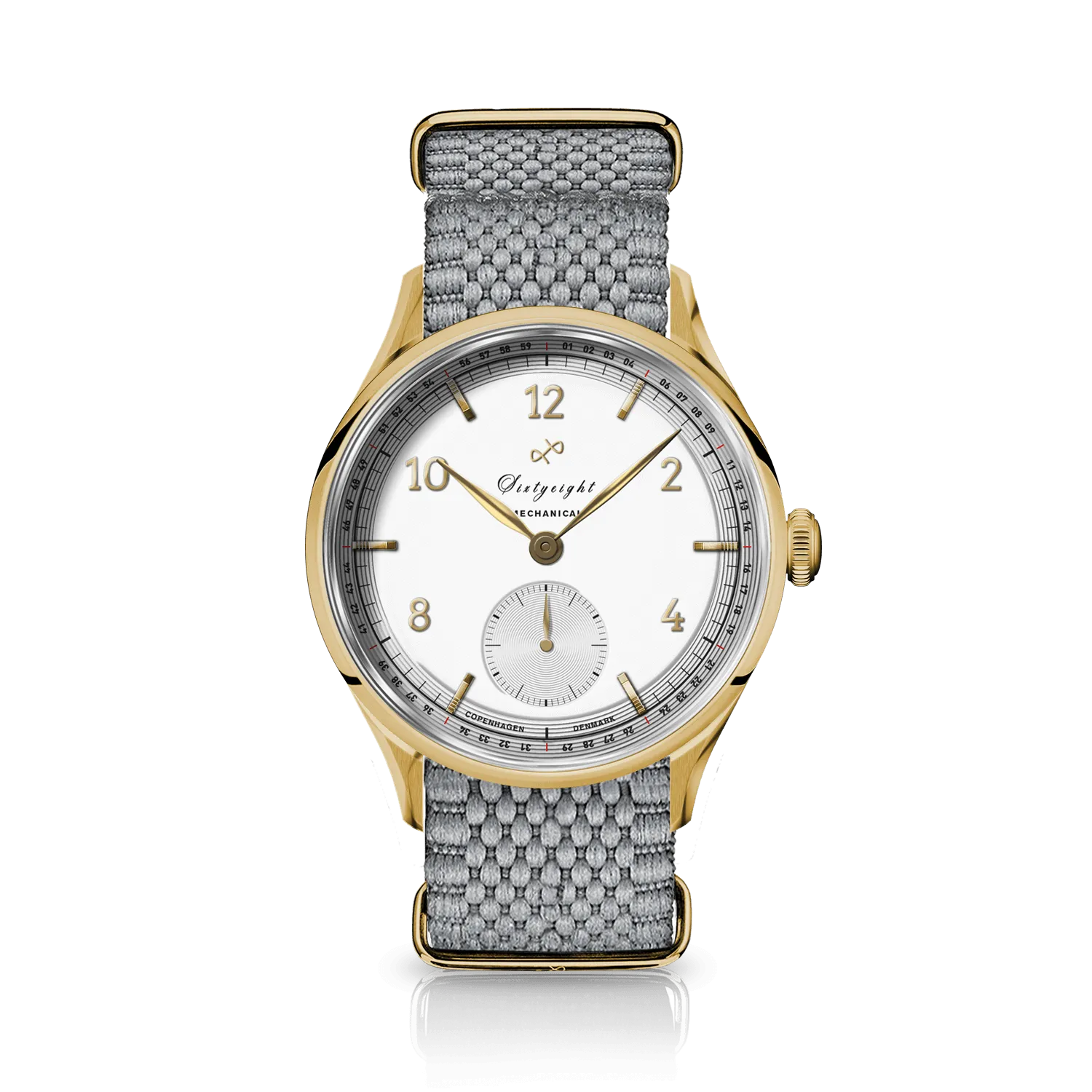 1968 Mechanical (Hand-Wound), Gold / White