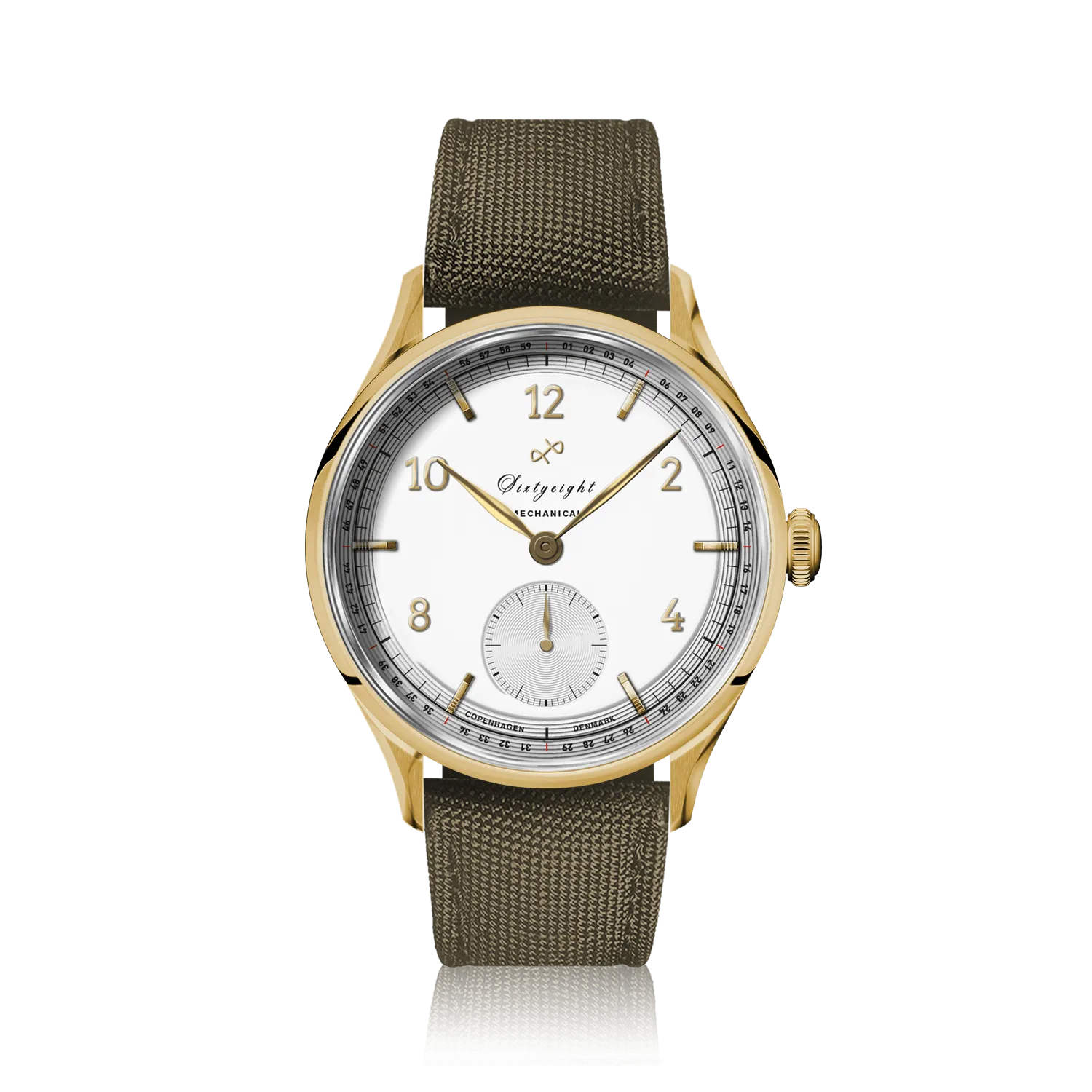 1968 Mechanical (Hand-Wound), Gold / White