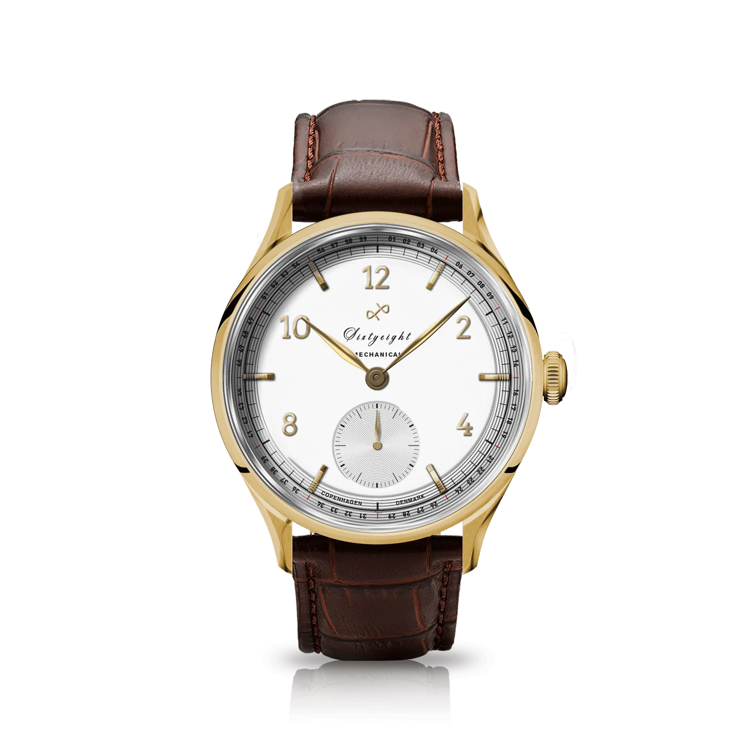 1968 Mechanical (Hand-Wound), Gold / White