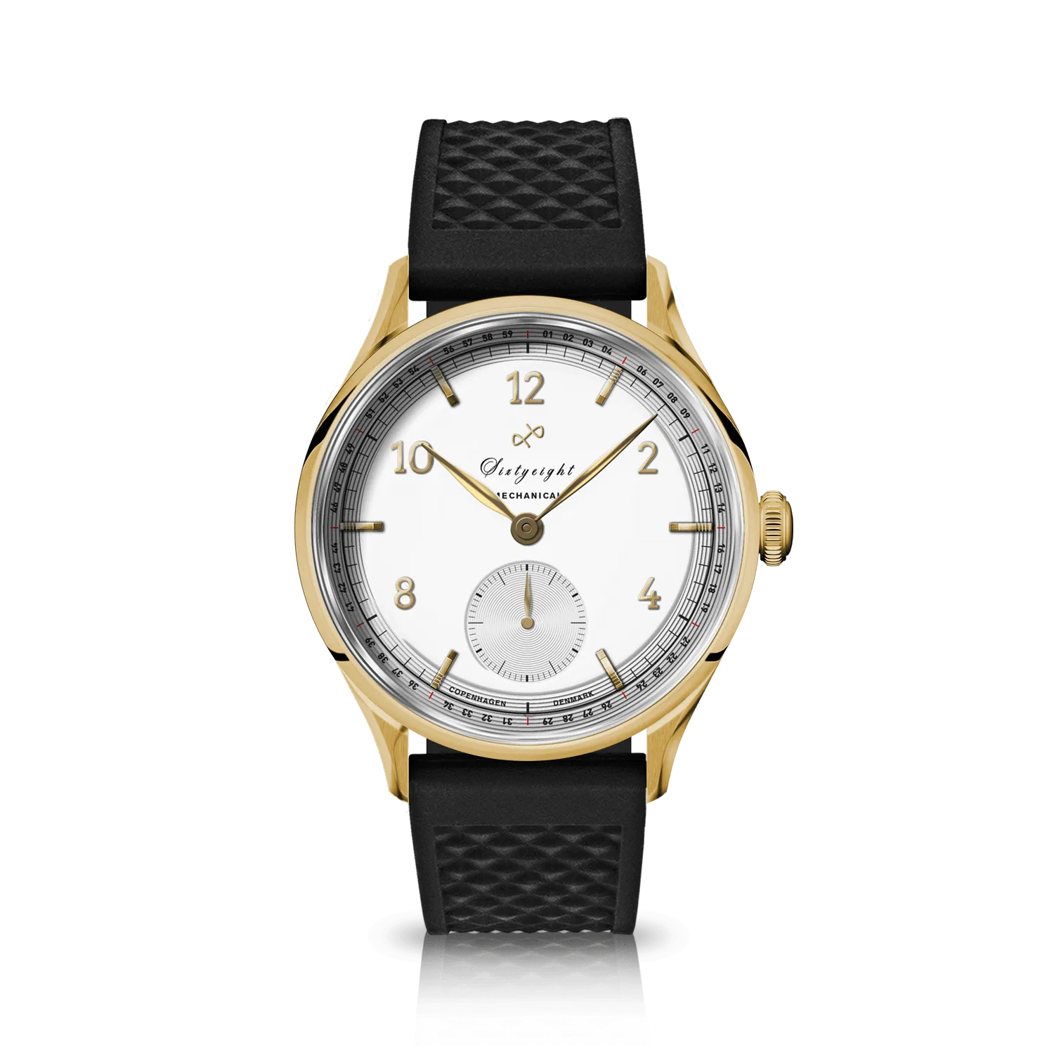 1968 Mechanical (Hand-Wound), Gold / White