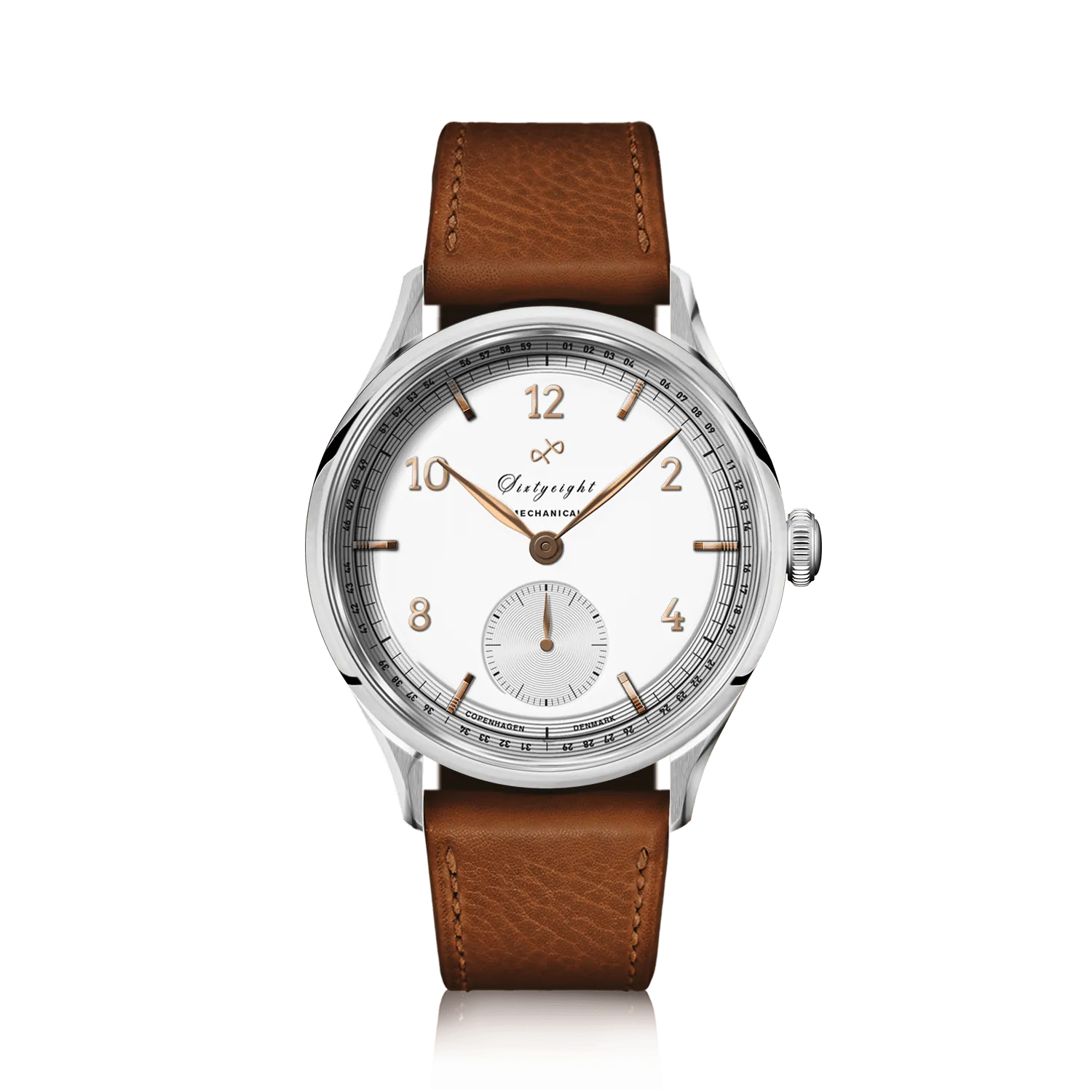 1968 Mechanical (Hand-Wound), Steel / White & Rose Gold