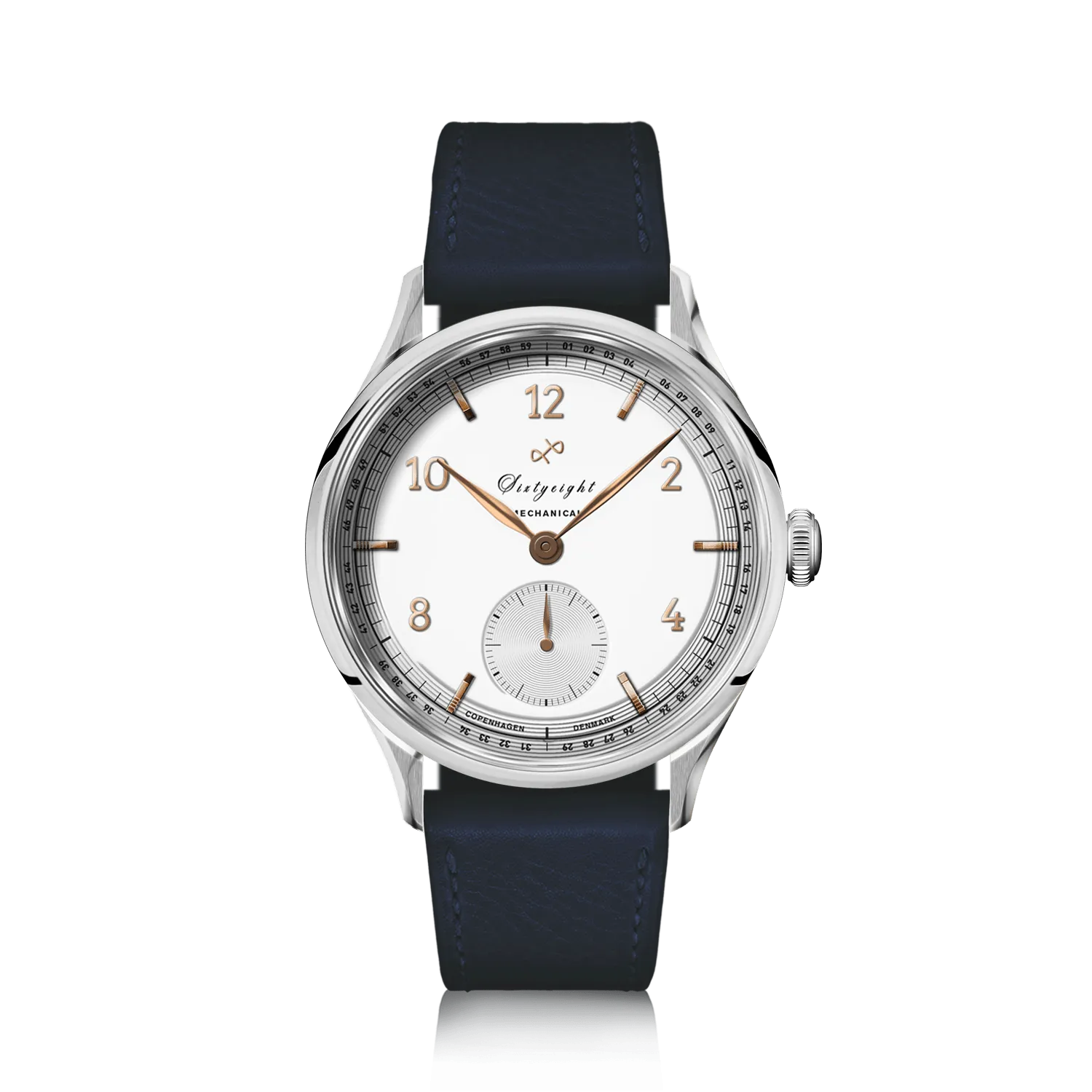 1968 Mechanical (Hand-Wound), Steel / White & Rose Gold