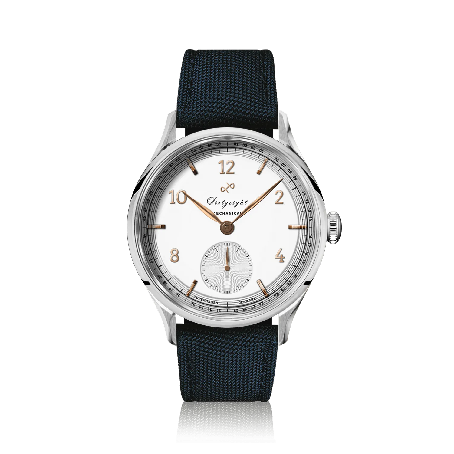 1968 Mechanical (Hand-Wound), Steel / White & Rose Gold