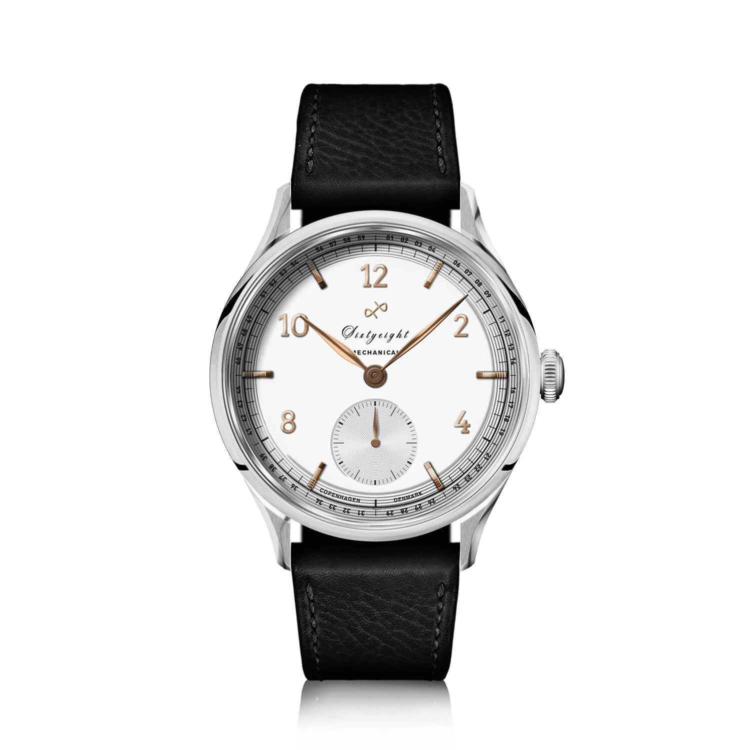 1968 Mechanical (Hand-Wound), Steel / White & Rose Gold