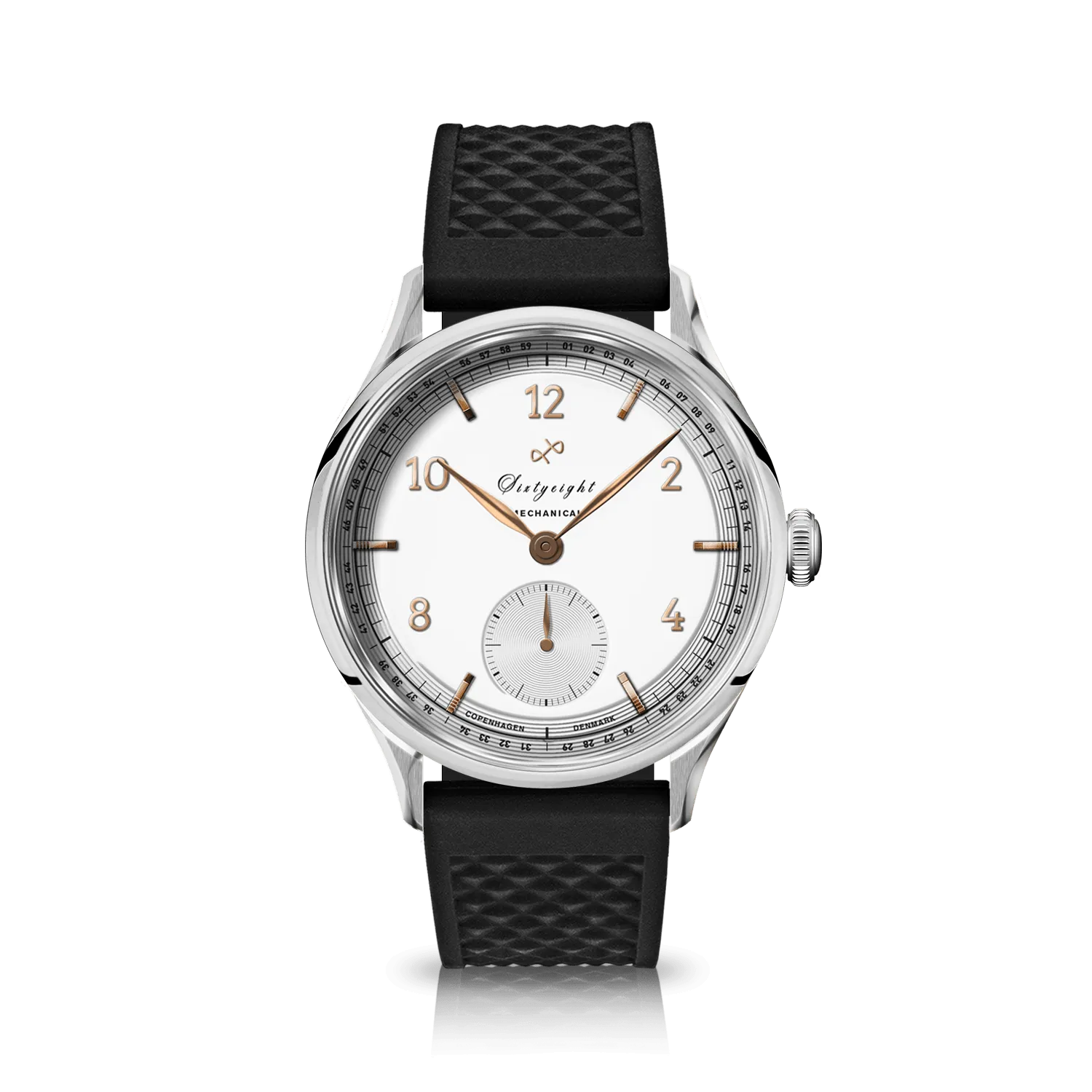 1968 Mechanical (Hand-Wound), Steel / White & Rose Gold