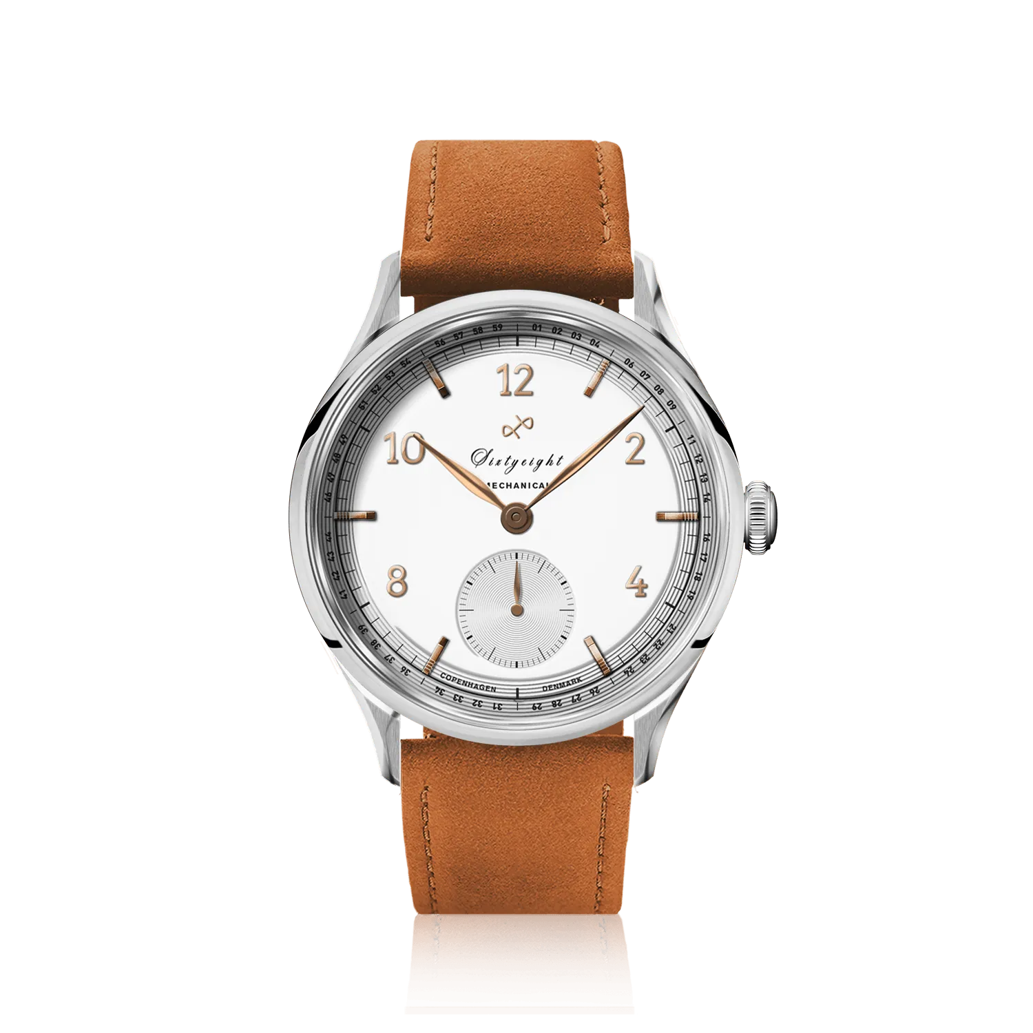 1968 Mechanical (Hand-Wound), Steel / White & Rose Gold