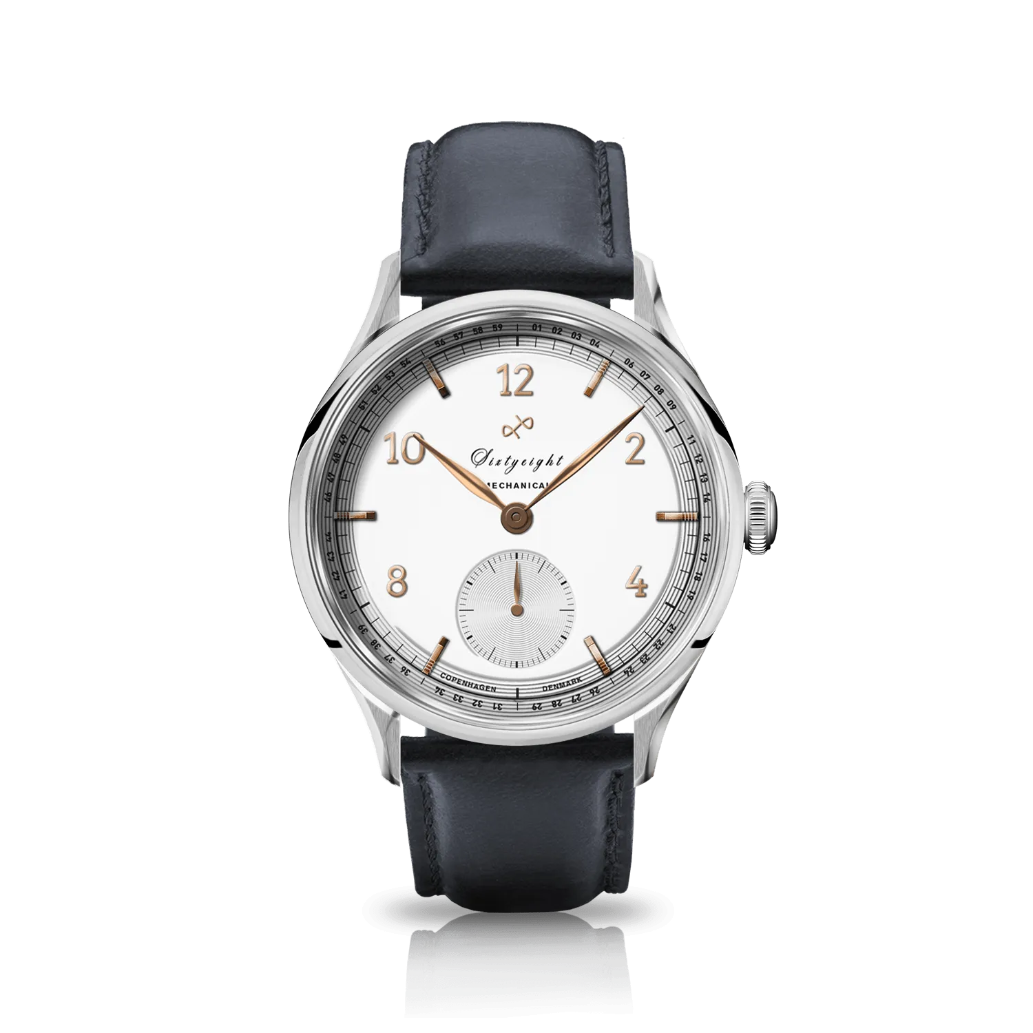1968 Mechanical (Hand-Wound), Steel / White & Rose Gold