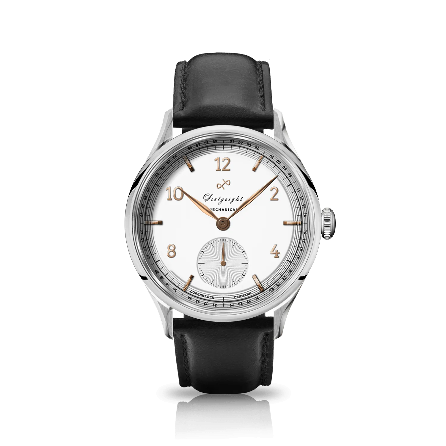 1968 Mechanical (Hand-Wound), Steel / White & Rose Gold