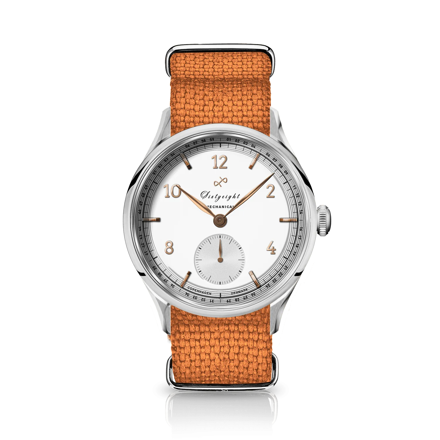 1968 Mechanical (Hand-Wound), Steel / White & Rose Gold