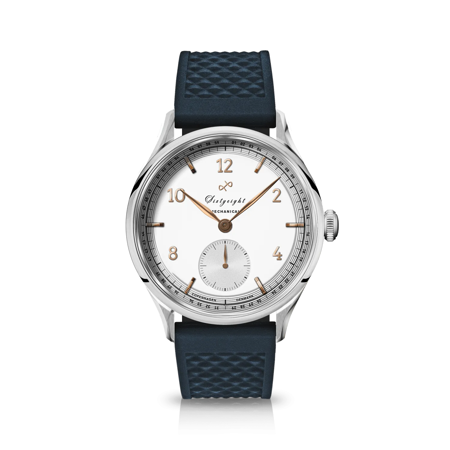 1968 Mechanical (Hand-Wound), Steel / White & Rose Gold
