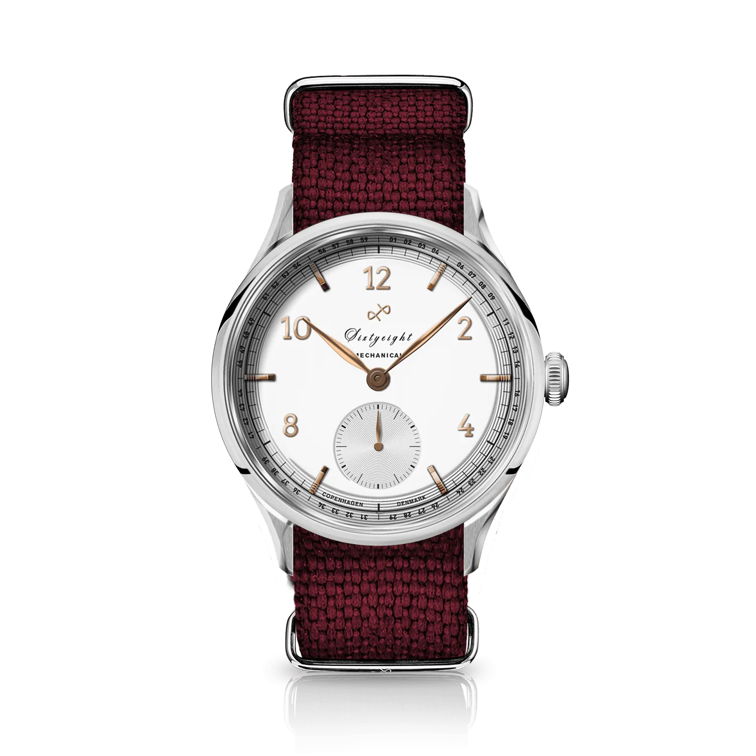 1968 Mechanical (Hand-Wound), Steel / White & Rose Gold