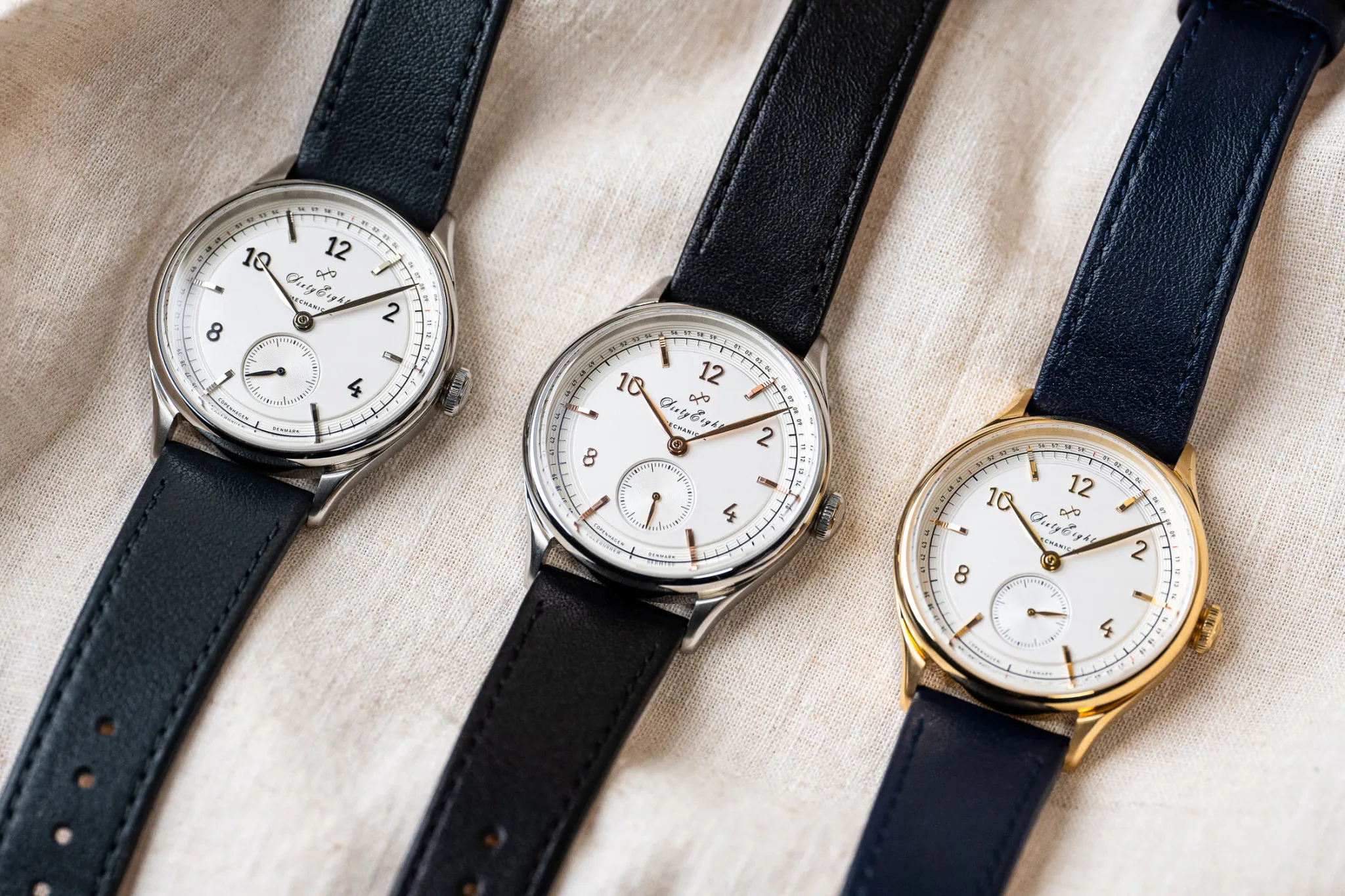 1968 Mechanical (Hand-Wound), Steel / White & Rose Gold