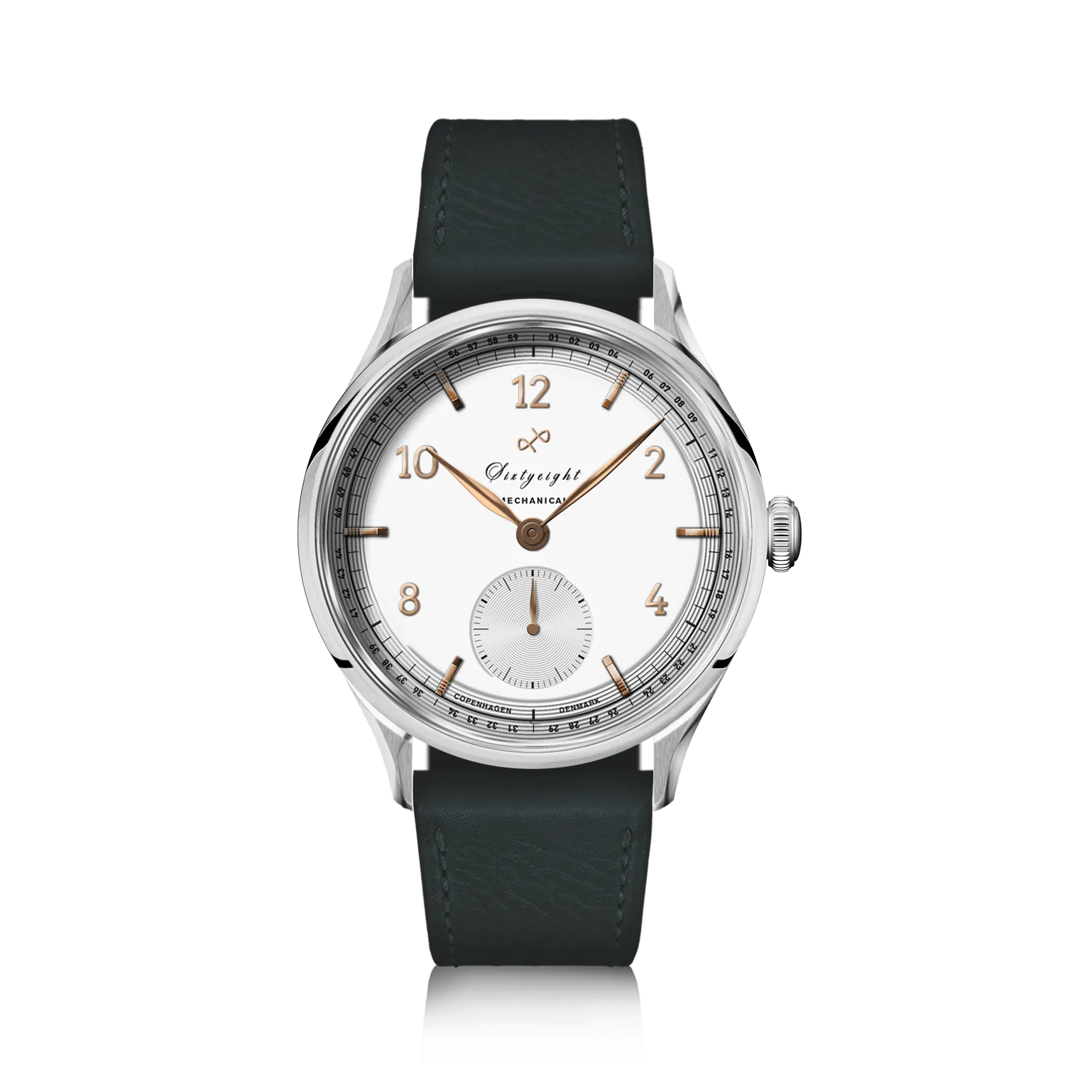 1968 Mechanical (Hand-Wound), Steel / White & Rose Gold