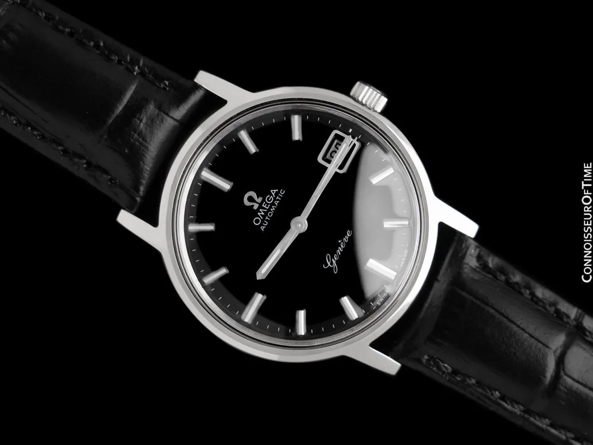 1969 Omega Geneve Vintage Mens Cal. 565 Automatic Watch with Quick-Setting Date - Stainless Steel
