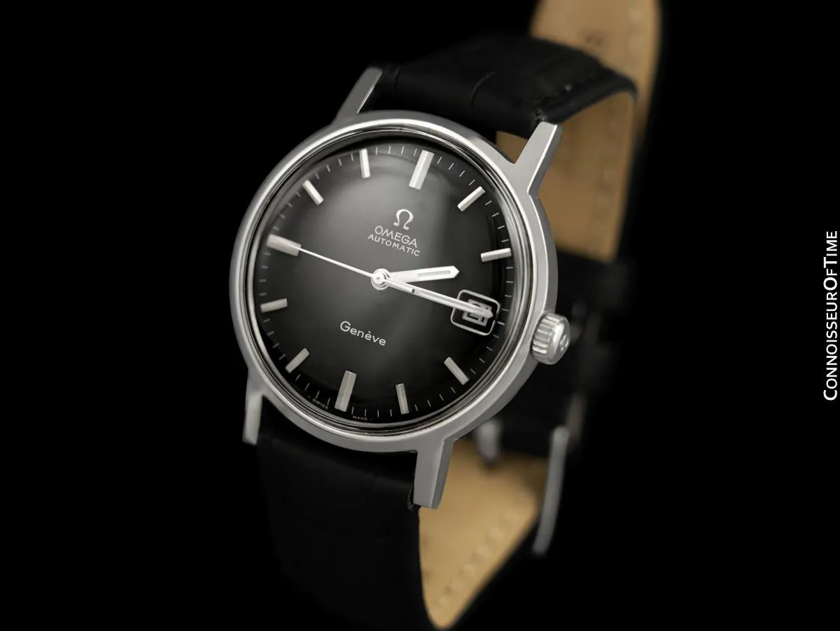 1969 Omega Geneve Vintage Mens Cal. 565 Automatic Watch with Quick-Setting Date - Stainless Steel