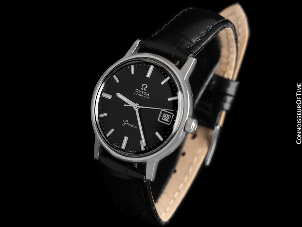 1969 Omega Geneve Vintage Mens Cal. 565 Automatic Watch with Quick-Setting Date - Stainless Steel