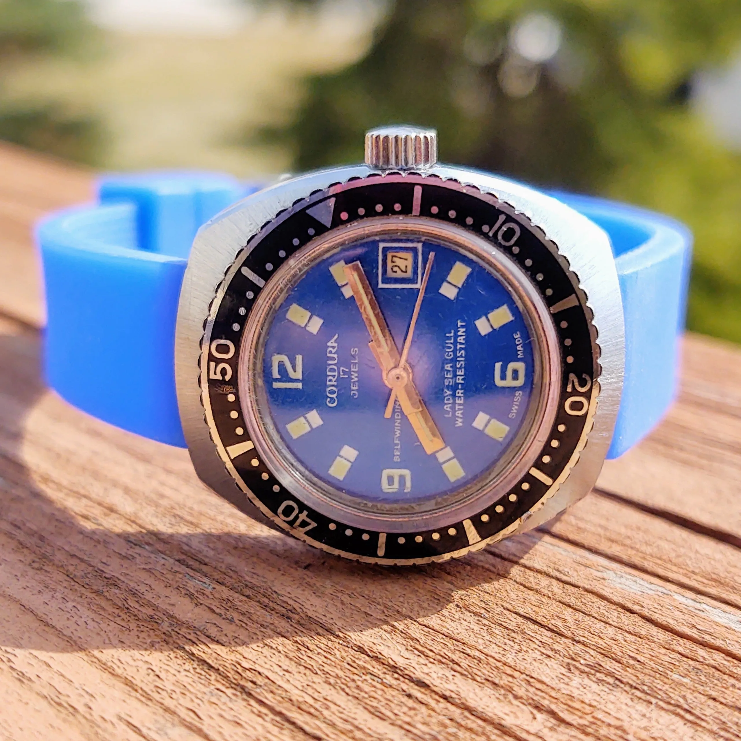 1970's Cordura (Sicura) Lady Sea Gull Diver Watch