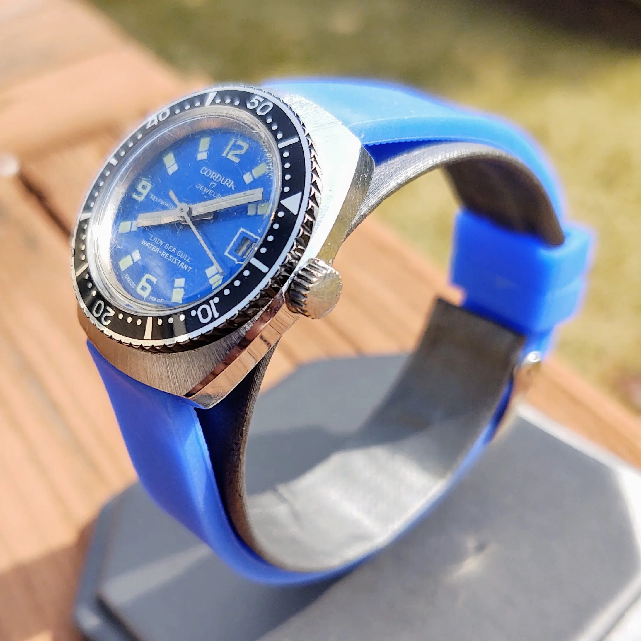 1970's Cordura (Sicura) Lady Sea Gull Diver Watch