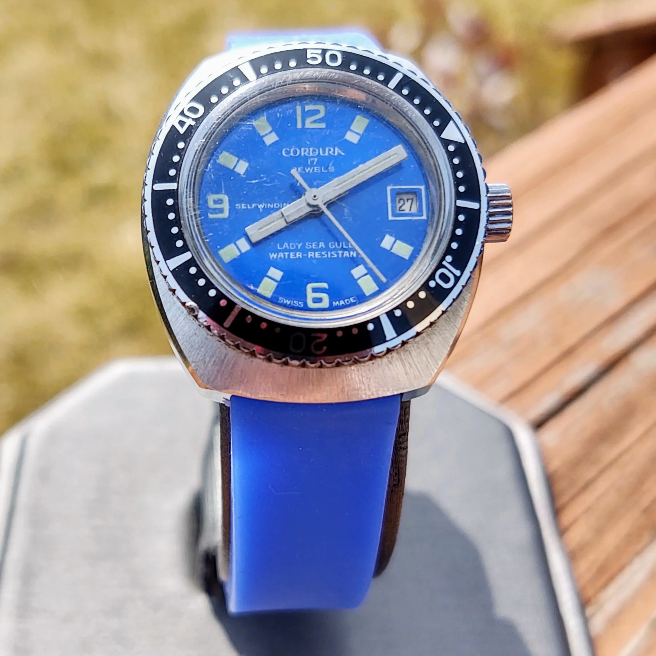 1970's Cordura (Sicura) Lady Sea Gull Diver Watch
