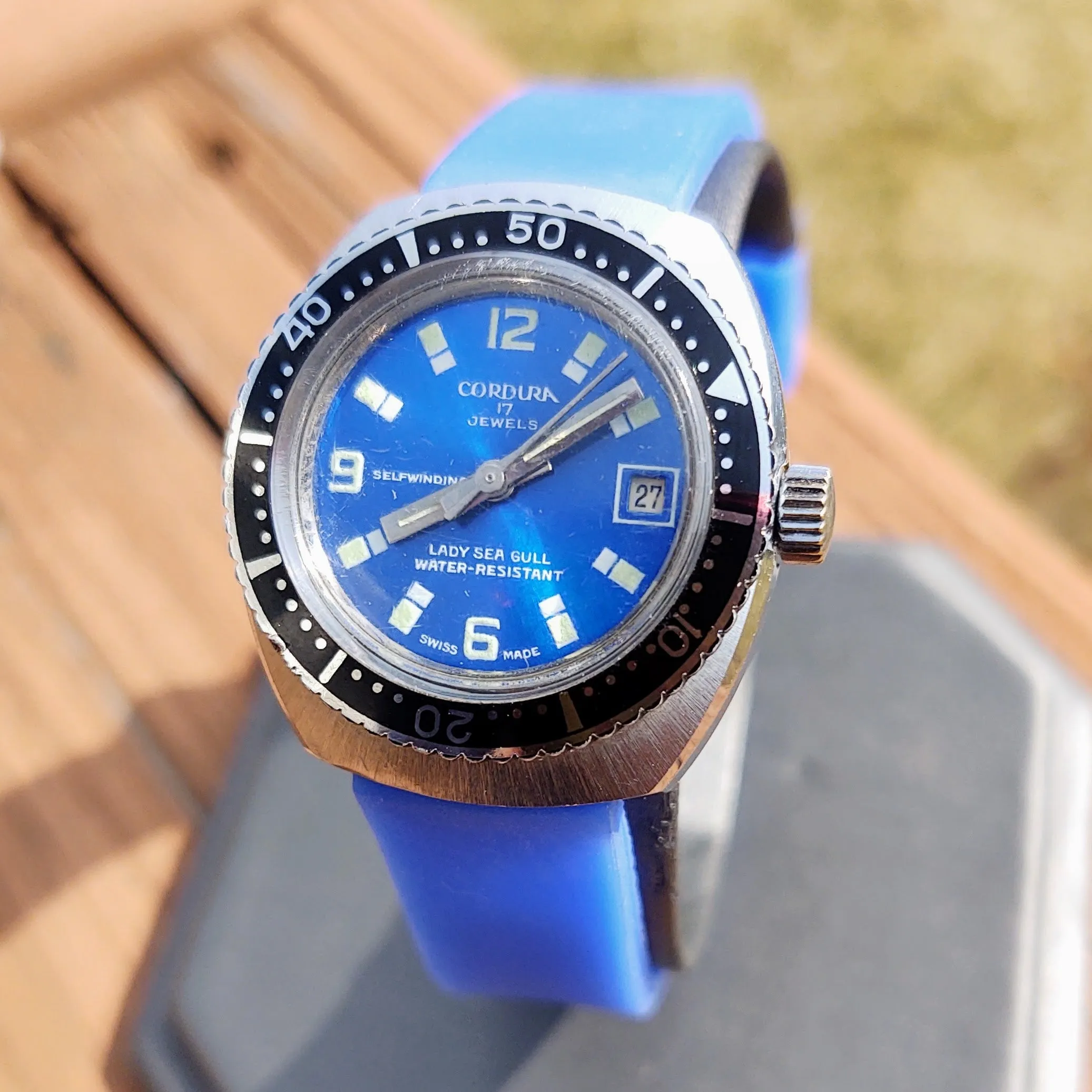 1970's Cordura (Sicura) Lady Sea Gull Diver Watch