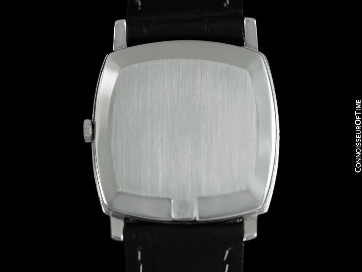 1970's Omega Geneve Vintage Mens Handwound Watch with Quick-Setting Date - Stainless Steel & Diamonds