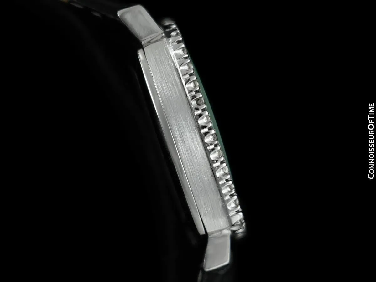 1970's Omega Geneve Vintage Mens Handwound Watch with Quick-Setting Date - Stainless Steel & Diamonds