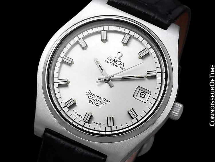 1970's Omega Seamaster Cosmic 2000 Vintage Retro Mens Dive Watch, Date - Stainless Steel