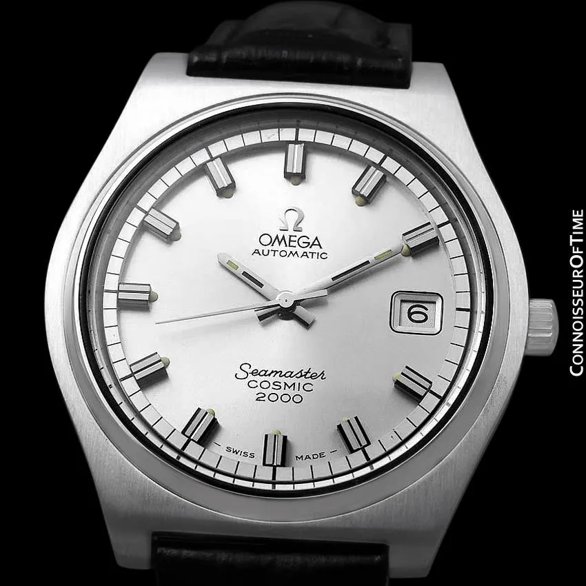 1970's Omega Seamaster Cosmic 2000 Vintage Retro Mens Dive Watch, Date - Stainless Steel