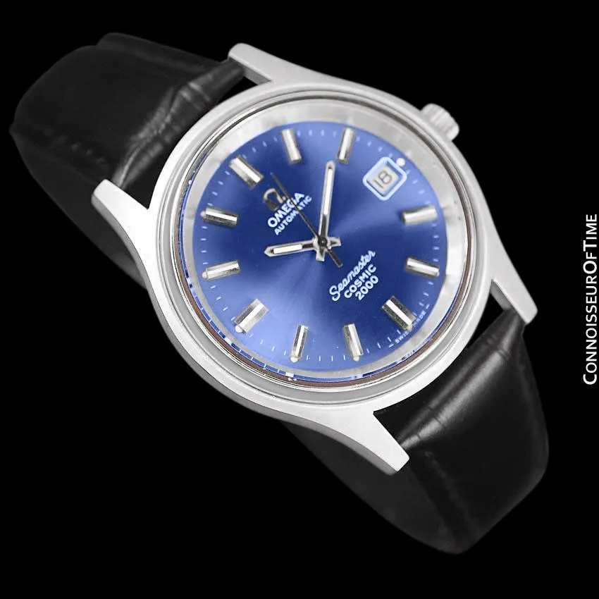 1970's Omega Seamaster Cosmic 2000 Vintage Retro Mens Dive Watch, Date - Stainless Steel