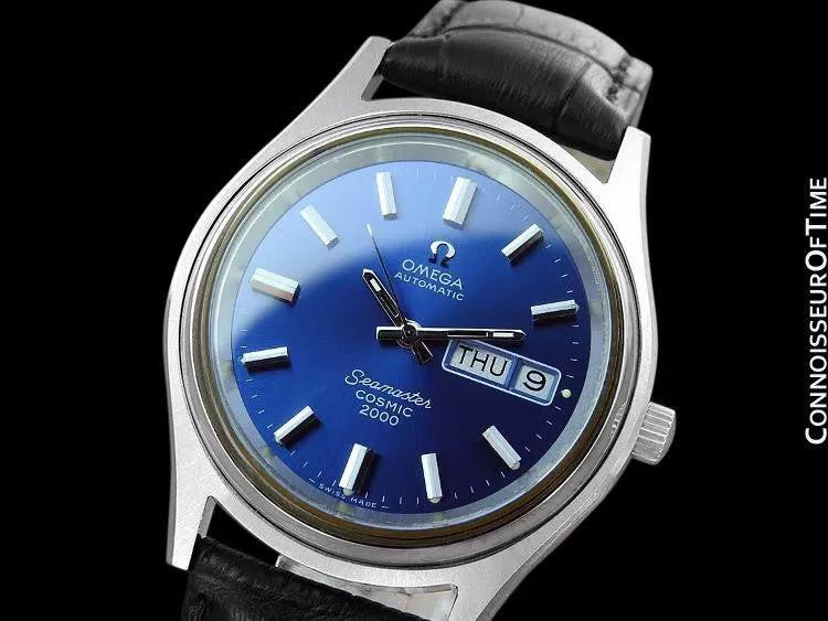 1970's Omega Seamaster Cosmic 2000 Vintage Retro Mens Dive Watch, Date - Stainless Steel