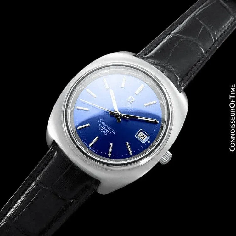 1970's Omega Seamaster Cosmic 2000 Vintage Retro Mens Dive Watch, Date - Stainless Steel