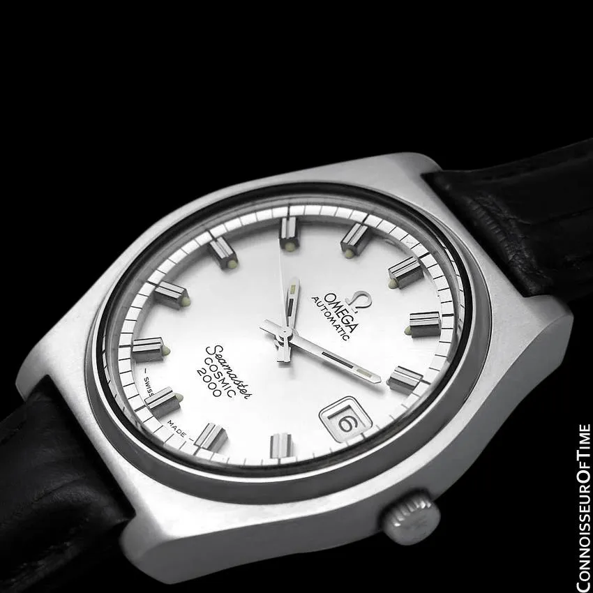 1970's Omega Seamaster Cosmic 2000 Vintage Retro Mens Dive Watch, Date - Stainless Steel