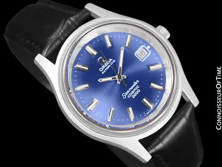 1970's Omega Seamaster Cosmic 2000 Vintage Retro Mens Dive Watch, Date - Stainless Steel