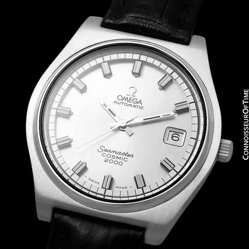 1970's Omega Seamaster Cosmic 2000 Vintage Retro Mens Dive Watch, Date - Stainless Steel