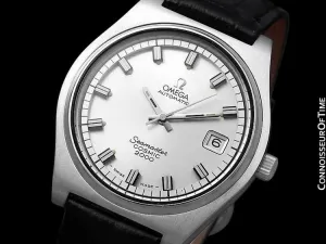 1970's Omega Seamaster Cosmic 2000 Vintage Retro Mens Dive Watch, Date - Stainless Steel