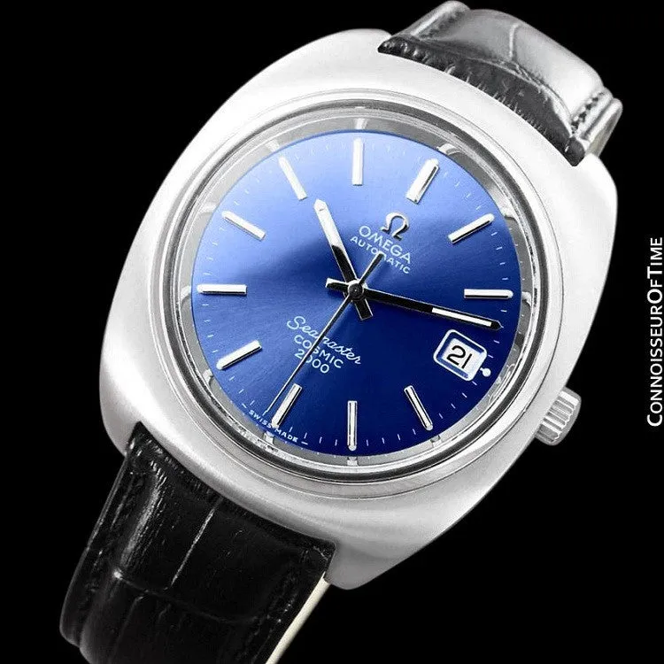 1970's Omega Seamaster Cosmic 2000 Vintage Retro Mens Dive Watch, Date - Stainless Steel