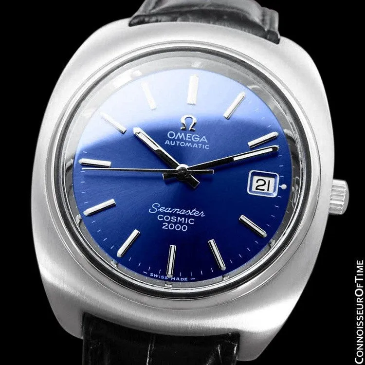 1970's Omega Seamaster Cosmic 2000 Vintage Retro Mens Dive Watch, Date - Stainless Steel