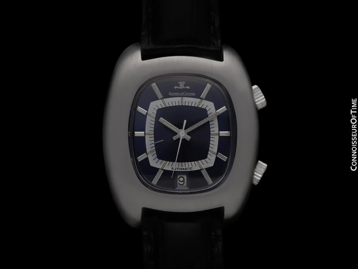 1971 Jaeger-LeCoultre Vintage Mens "Jumbo" Memovox Alarm Reveil - Stainless Steel