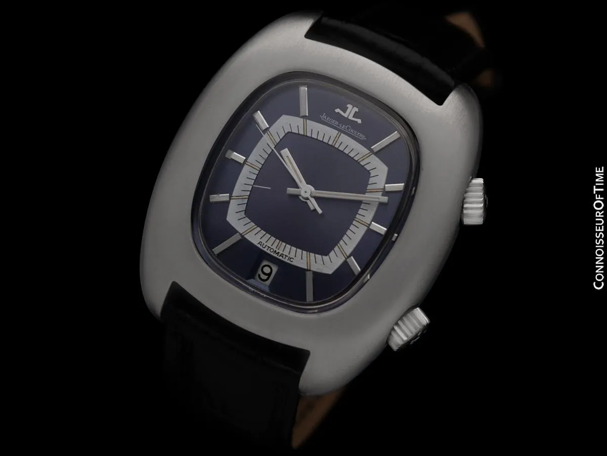 1971 Jaeger-LeCoultre Vintage Mens "Jumbo" Memovox Alarm Reveil - Stainless Steel