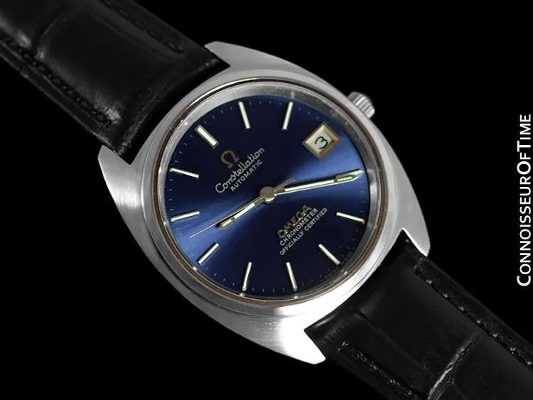 1972 Omega Constellation "C" Chronometer Vintage Mens Calendar Date Watch - Stainless Steel