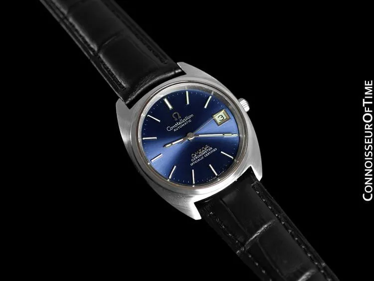 1972 Omega Constellation "C" Chronometer Vintage Mens Calendar Date Watch - Stainless Steel