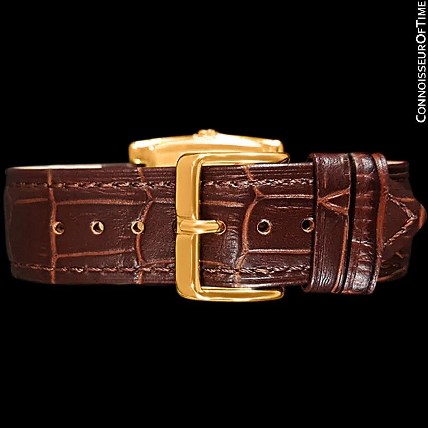 1973 Omega Geneve Vintage Mens Handwound TV Watch - 18K Gold Plated